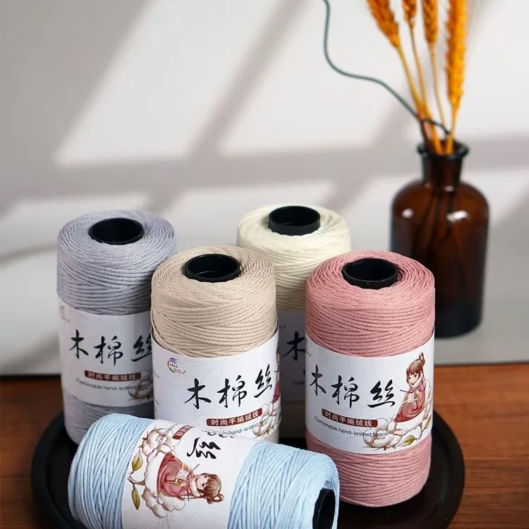 新品木棉丝钩夏凉帽棒球帽儿童帽子裙子手工网红包包防晒帽毛线团