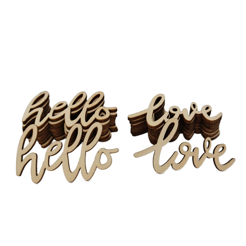 Любовь выдолбленные буквы деревянные креативные граффити Свадебные украшения День Святого Валентина щепа Креатив в наличии