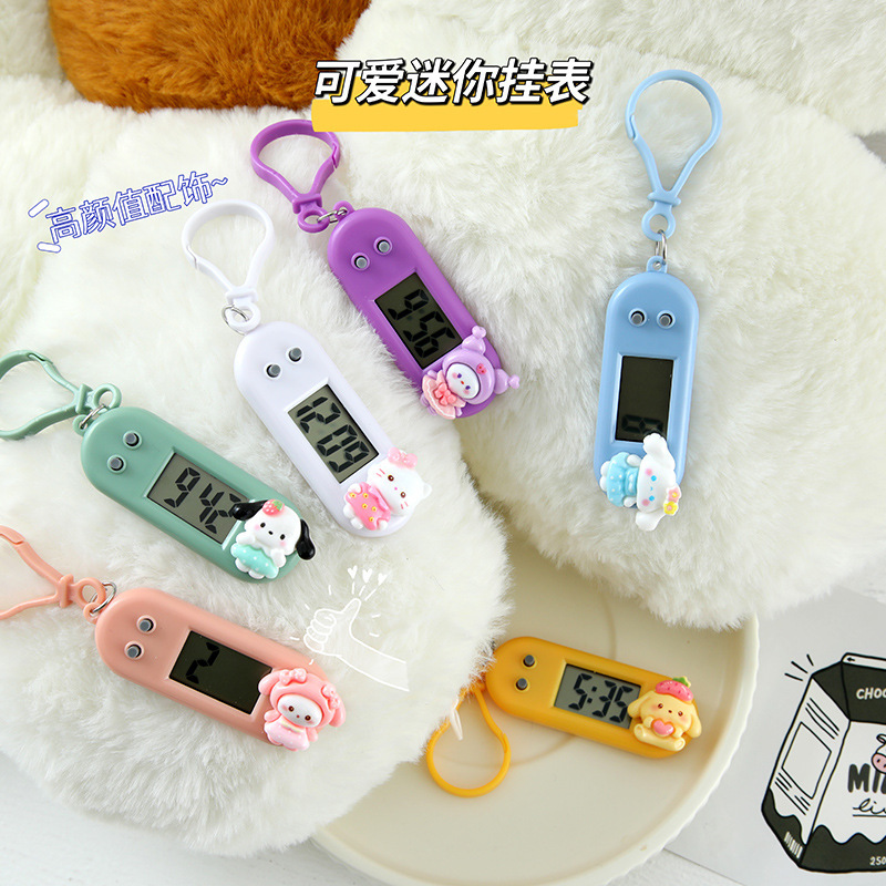 Cartoon Cute Mini Digital Watch for Students during Exam and Class Time, Small Hanging Watch, Macaron Digital Display Digital Watch