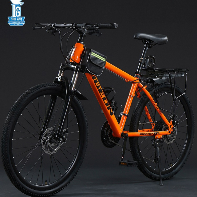 Flying Pigeon Mountain Bike with Rear Seat Student Cargo Bike Junior High School Student Bag Youth Bicycle Adult Boy