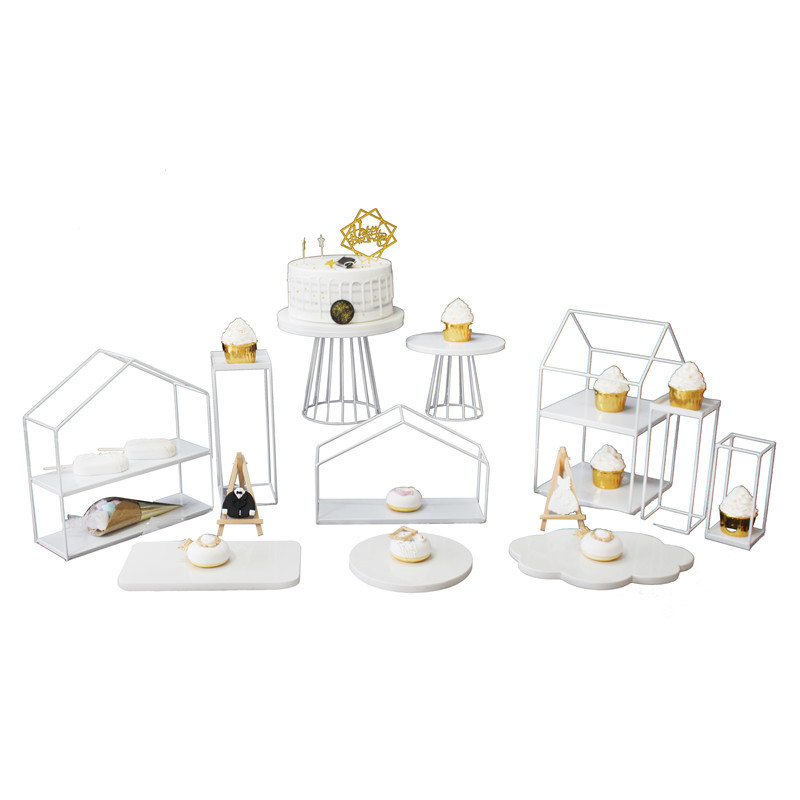 Decoración de mesa de postre de estilo europeo soporte de exhibición decoración de la boda accesorios estante de la torta té de la tarde Merienda soporte de té mesa de descanso image 6
