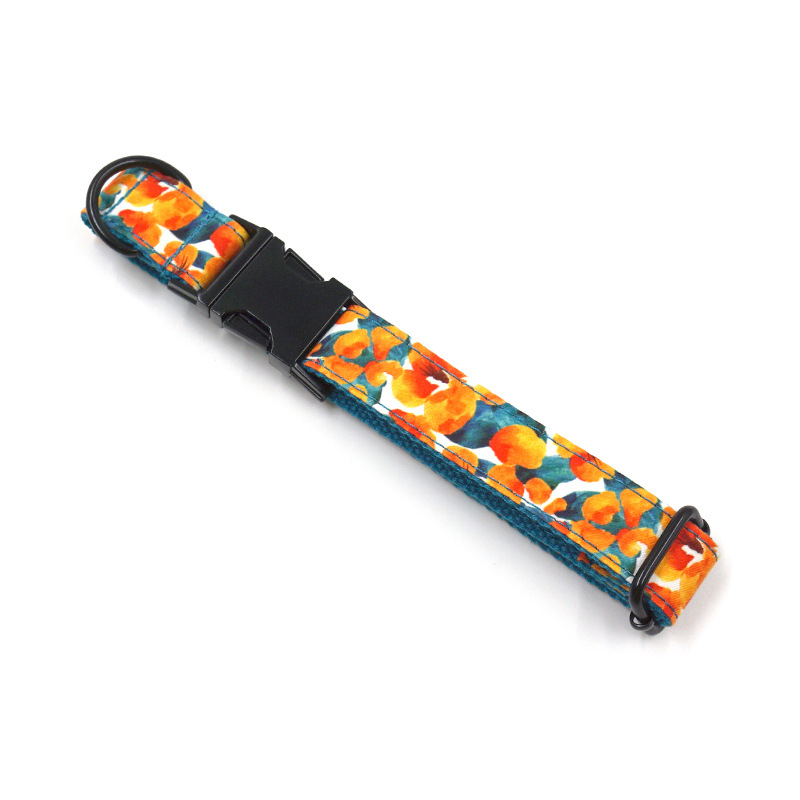 2021 new pet supplies dog collar black buckle cross-border e-commerce pet neck ring can be engraved with one piece
