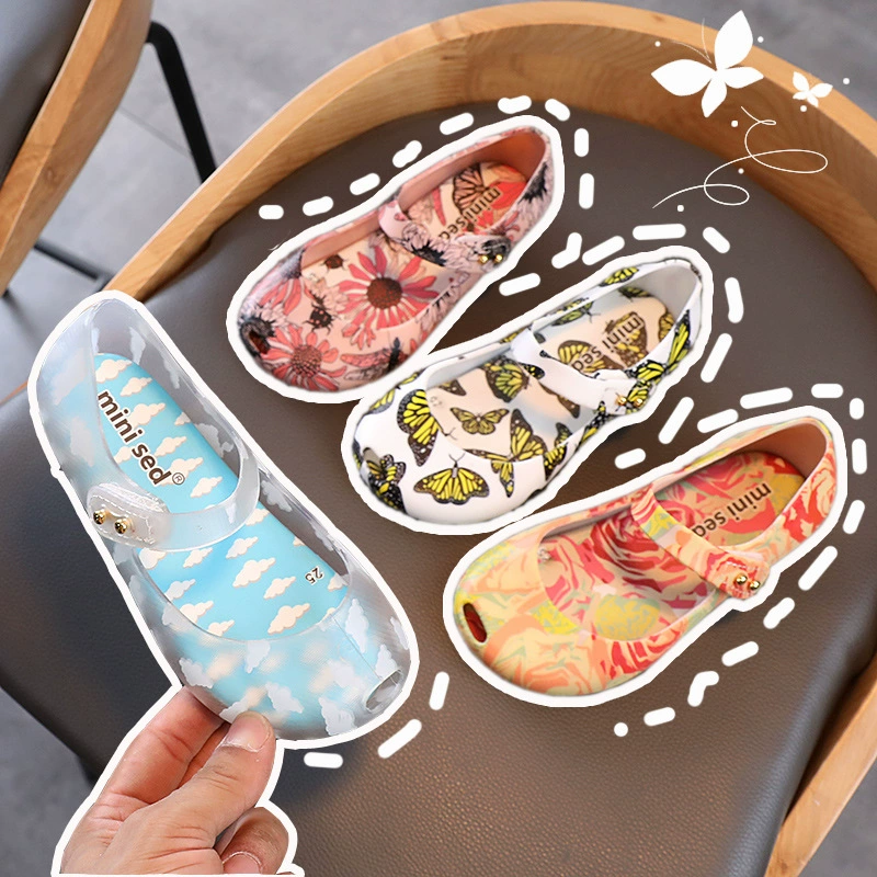 Купить 2023 новые рыбные клювы желе детская обувь студенческая обувь желе