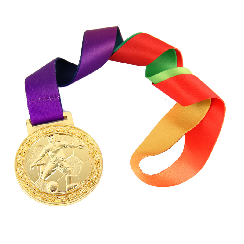 Juegos generales oro, plata, cobre, medalla de fútbol, medalla de honor de metal infantil, medalla de honor