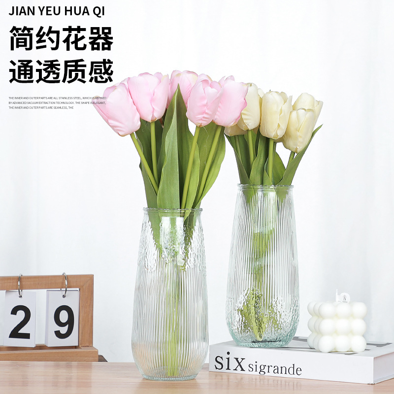 Jarrón creativo combinación árbol patrón vintage jarrón decoración ins viento neto rojo moderno simple jarrón de vidrio al por mayor