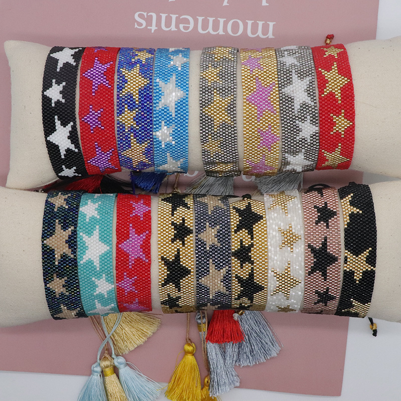 Bohemian Star Glass Tassel Unisex Bracelets 1 Piece display picture 1