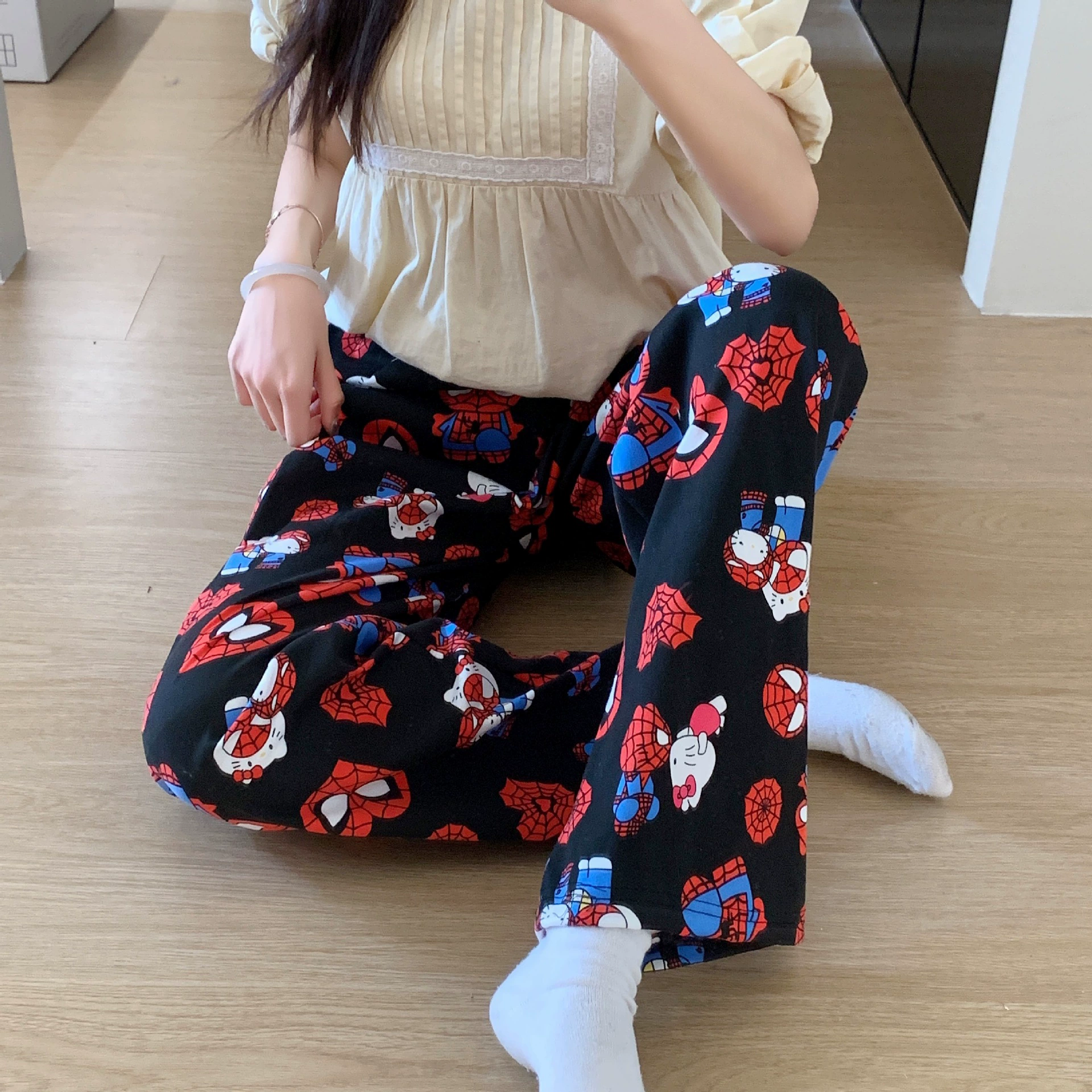 Summer thin cartoon trousers, Korean style