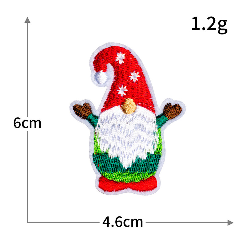 クリスマスシリーズ刺繍布ステッカーヘラジカ雪だるまベルコンピュータ刺繍縫製不要の服やバッグ DIY 装飾ステッカー|undefined