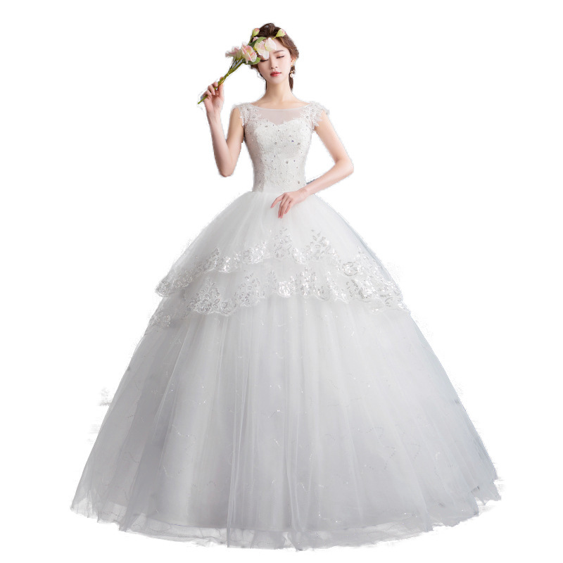 Nuevo vestido de novia 2026 para novias, corte ajustado, estilo princesa con cola, vestido nupcial de ensueño con cuello en V estilo Hepburn hasta el suelo. image 6