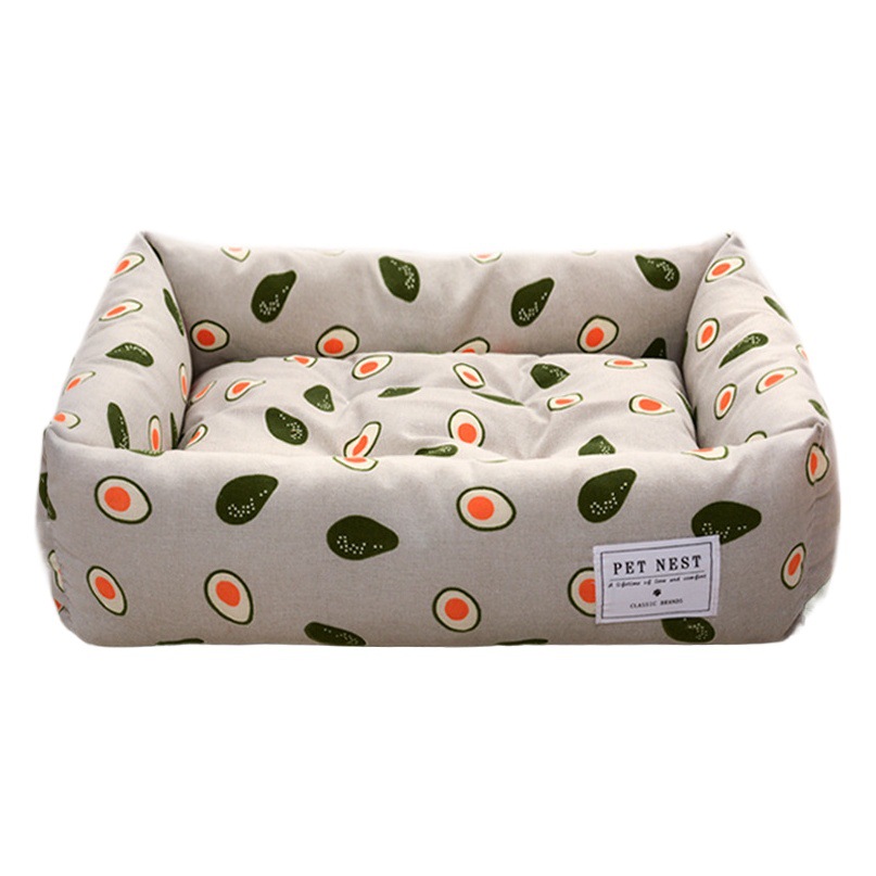 Impresión creativa transfronteriza nido de Mascota de perrera cuadrada cuatro estaciones universal extraíble y lavable nido de gato de verano entrega de una pieza