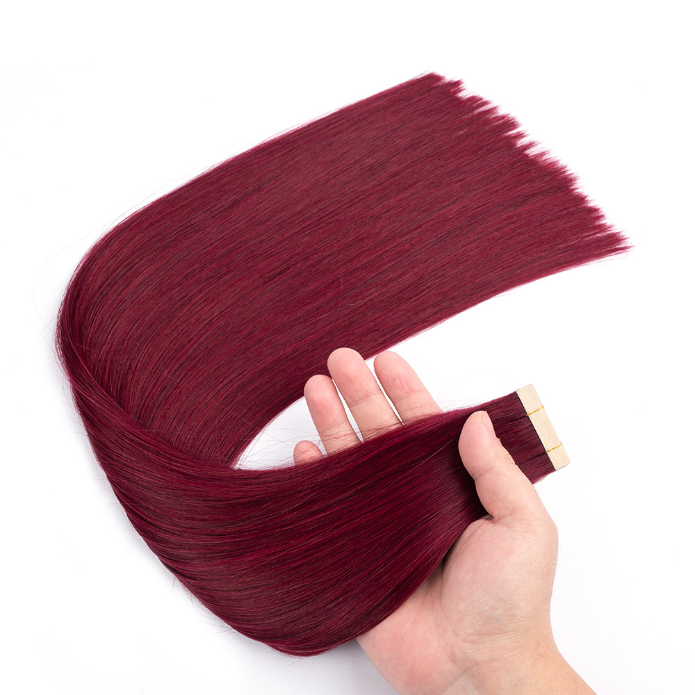 Real PU Tape-in Human Hair Extensions European And American Cross-border Wigs_voghion.com