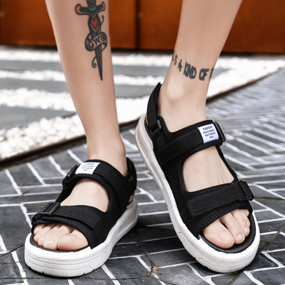 2022 summer new men's sandals Korean style trendy outdoor casual sports beach shoes couple sandals