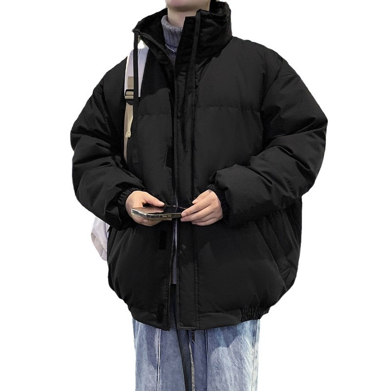 Unisex Padded Jacket With Stand-up Collar Warm Winter Coat_voghion.com