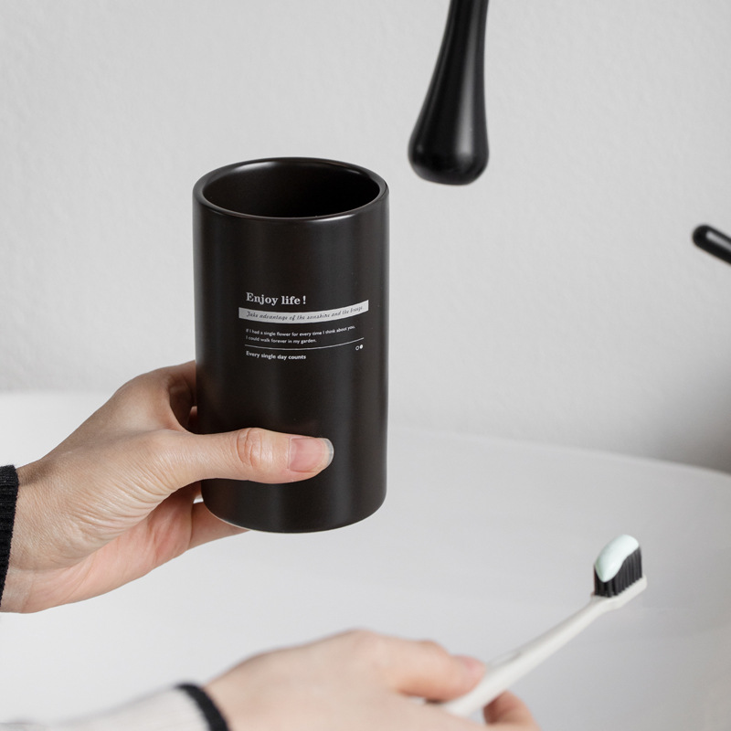 Taza de cerámica taza de agua taza diente baño Baño enjuague bucal taza B & B Hotel lavado traje pareja cepillado taza