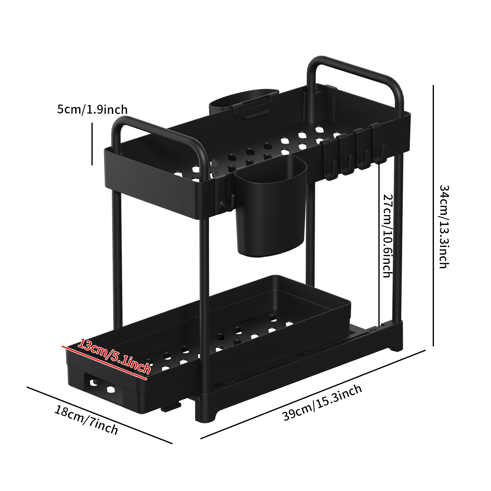 Amazon pull-out de doble capa fregadero de almacenamiento en rack de almacenamiento de cocina multifuncional estante de almacenamiento de baño estante de almacenamiento