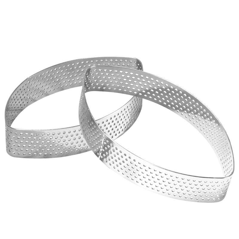 430不锈钢榄子形饼干模 冲孔塔圈 2CM高烘焙印模 芝士挞圈蛋糕模