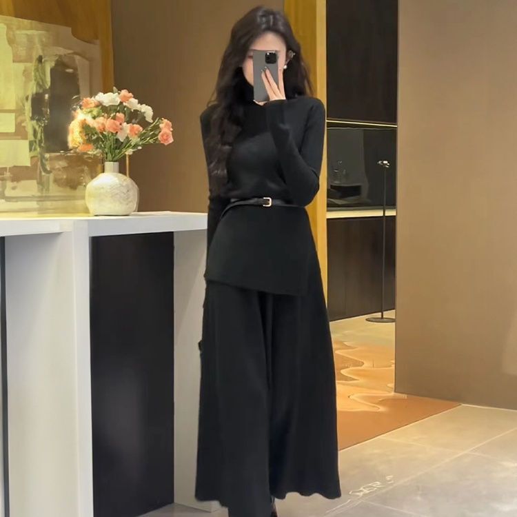 小香针织毛衣连衣裙子女秋冬季2025新款内搭套装感穿搭一整套|undefined