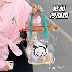 Tengyi Youpin Cute Cartoon Transparent Jelly Bag Waterproof Handbag Beach Bag Student Outing Mommy Bag