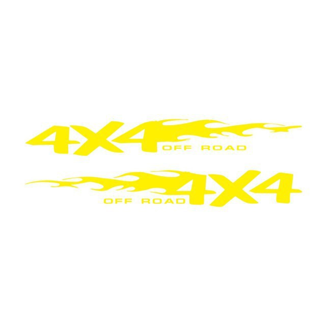 Off-road stickers Fire Totem stripes decorated car Truck pickup body Latte PET reflective stickers waterproof_autovado.com