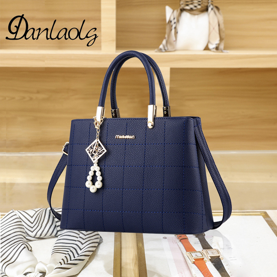 [Pelo de Guangzhou] bolso de las mujeres 2023 nueva tela escocesa hombro portátil bolso bandolera bolsas de una pieza al por mayor