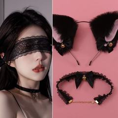 猫の耳のカチューシャのカチューシャの耳の飾りレースのアイマスクの鈴の首輪のセクシーなキツネの耳のかわいいウサギの耳の髪飾り