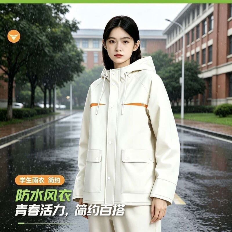 Men's full-body rainproof and windproof cycling raincoat for outdoor use, designed for separate cycling and motorcycling