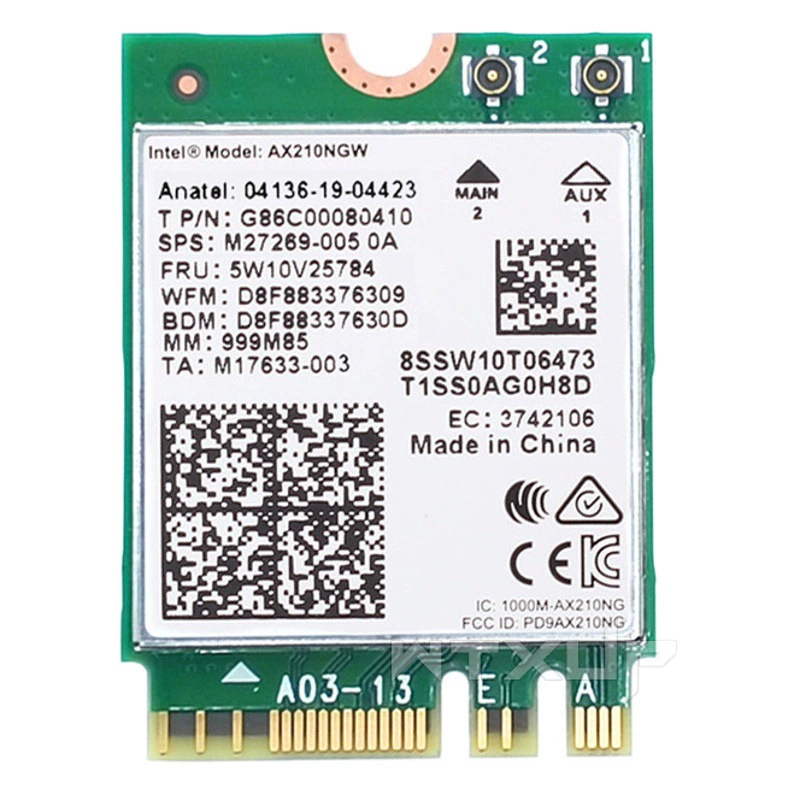 AX210NGW WIFI6E 5374M Gigabit 2.4G/5G двухдиапазонная встроенная беспроводная сетевая карта M2 5.3 Bluetooth