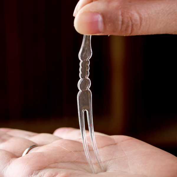 Plastic bamboo fork