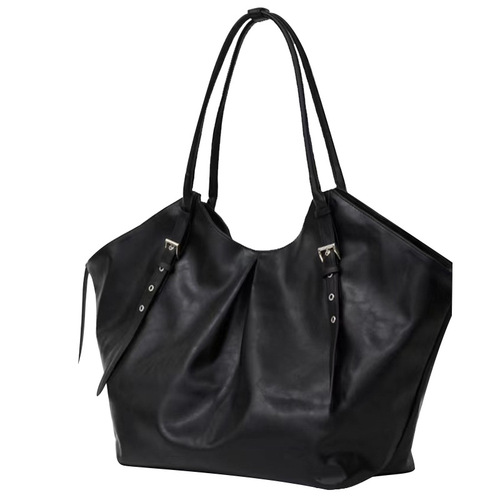 Niche designer Internet celebrity same style casual and versatile one-shoulder handheld tote bag soft leather women's bag 2024 new South Korea