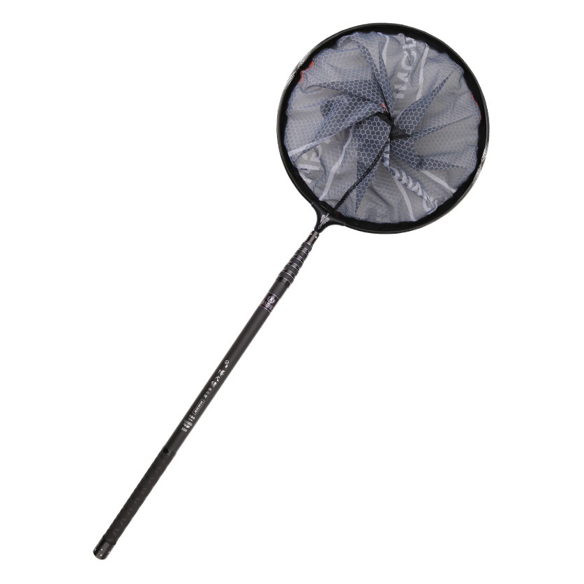 Wholesale dip net Rod large Rod carbon telescopic positioning dip net Rod 1.8 3 4 m super hard thickened black pit dip net