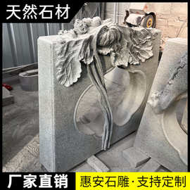 仿古石雕吸水神兽茶桌脚花岗岩镇水吸财瑞兽蚣蝮茶室别墅庭院摆件
