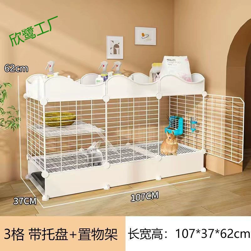Анти-брызги кролика клетка для домашнего обихода в помещении большой с туалетом зашифрованный голландский свинья клетка для морских свинок карликовая клетка для кролика