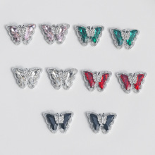 韩国东大门同款立体精致水晶蝴蝶挂件 diy手工耳饰项链吊坠材料包