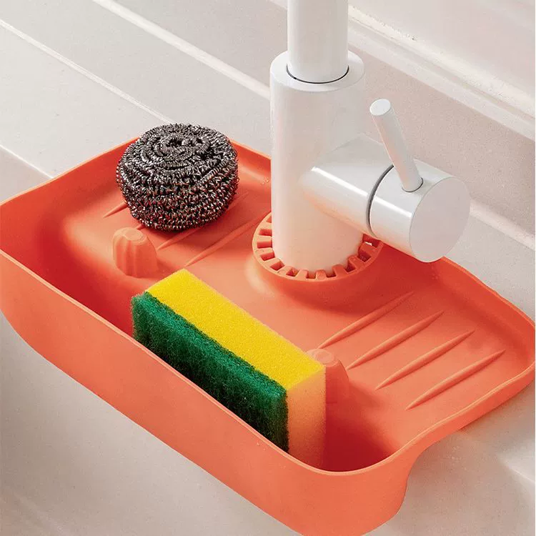 Hygienic waterproof drying rack, silicone glue, bath sponge, storage system