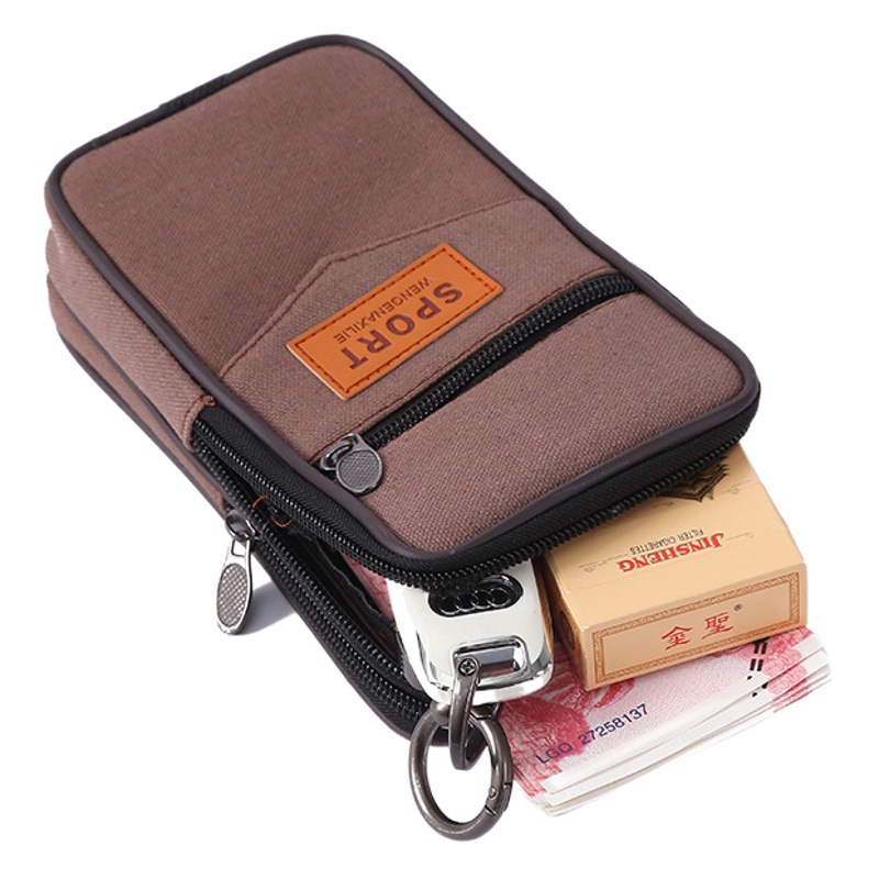 New men's mobile phone bag belt waist bag sports leisure horizontal wear belt mobile phone case mobile phone bag
