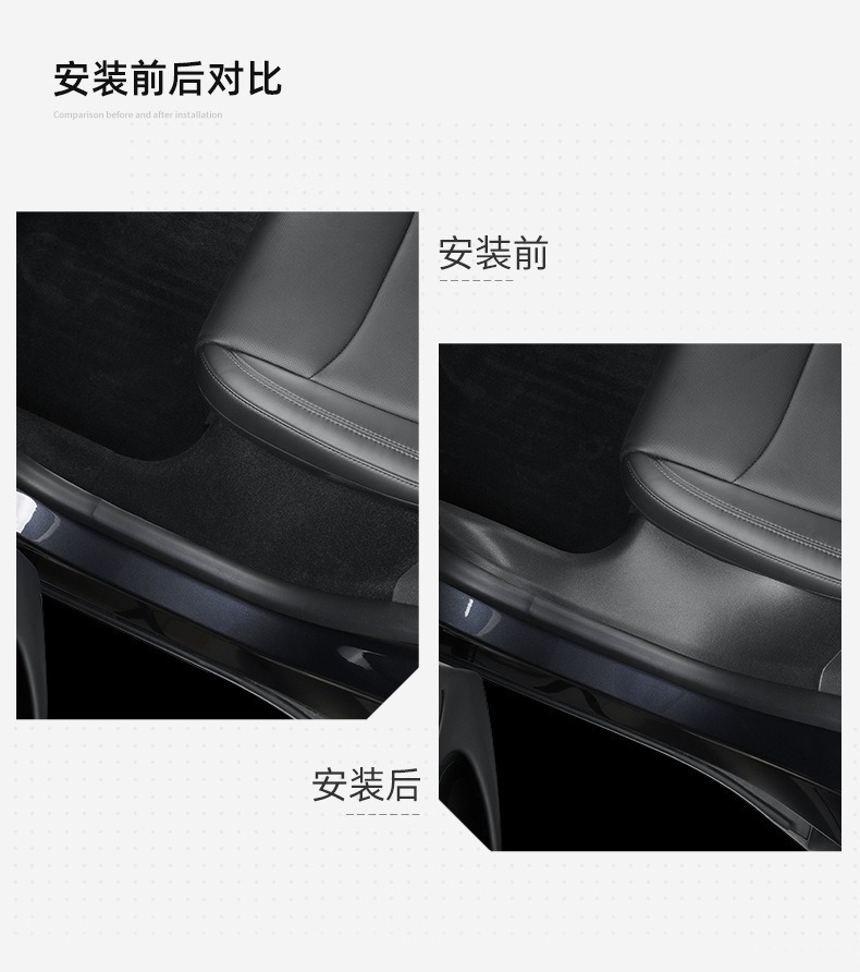 Anti-Kick Pad Protector for Tesla Model Y 25 Refreshed Front/Rear Door Sill