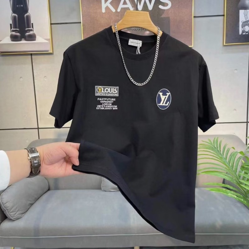 Cuello redondo de impresión de la letra media manga de los hombres de verano de moda marca de moda juvenil camiseta estándar