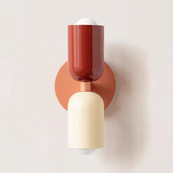 New creative hotel restaurant wall lamp Nordic lamps warm wall lamp cream style double-headed bedroom bedside lamp