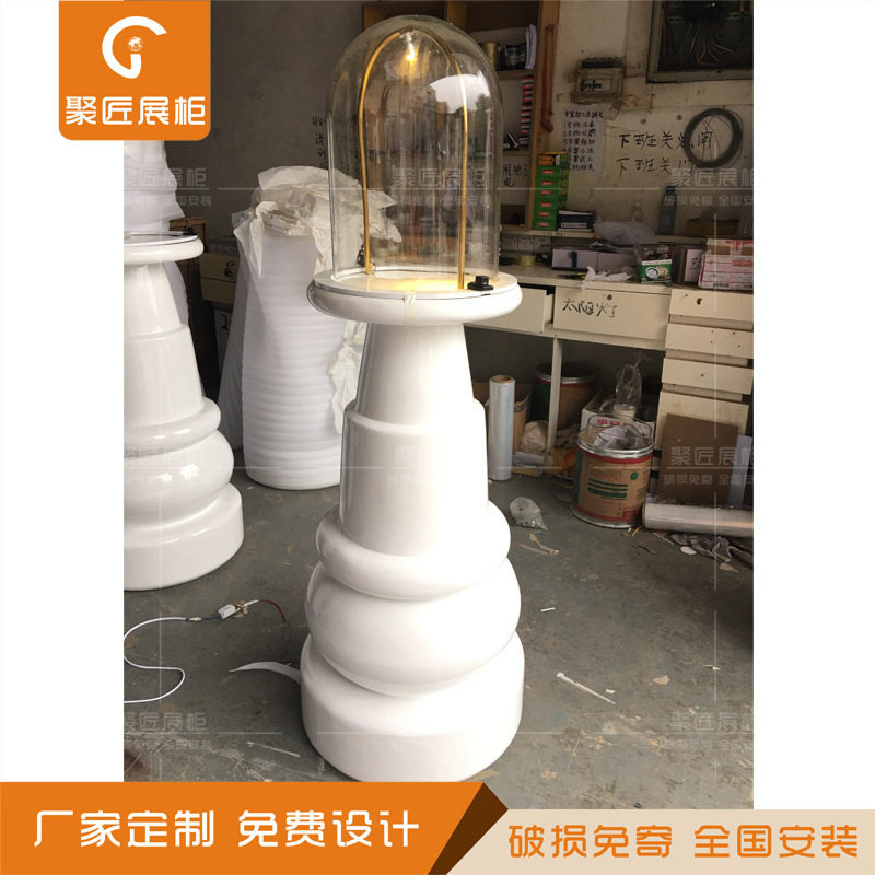 圆形珠宝展柜定制异形奇特玉石陈列架整店设计动物模型柜造型柜台