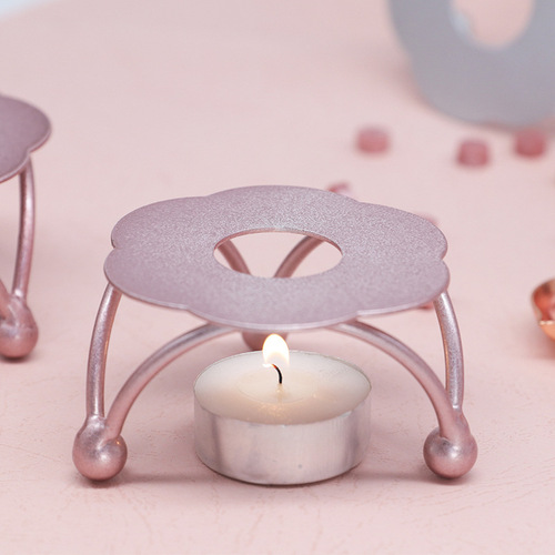 Fire paint sealing wax triangular iron art stove, small flower-shaped furnace, convenient fire paint wax melting tool for lazy people