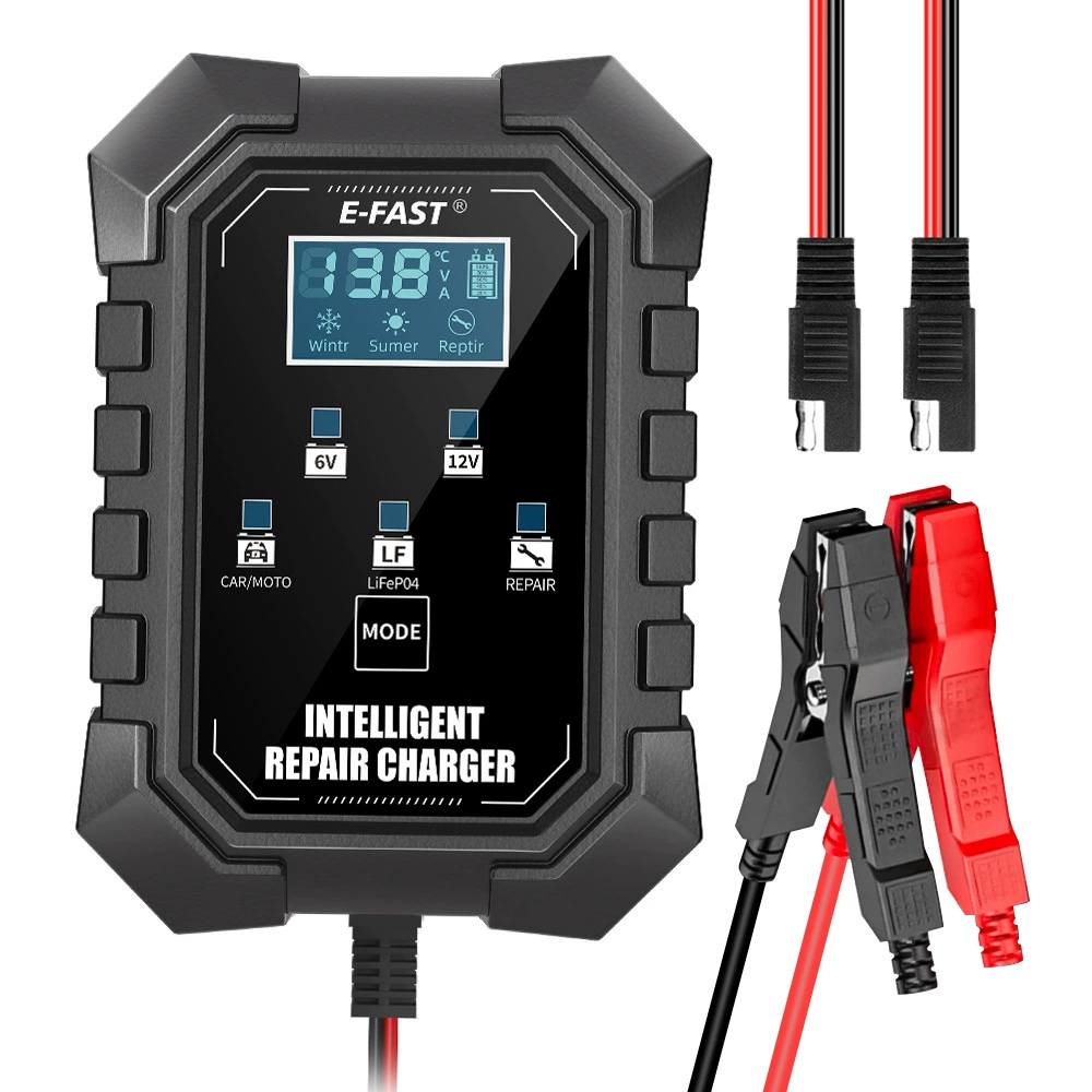 6V 12V мотоцикл автомобиль свинцово-кислотная батарея литий-железо-фосфатная батарея зарядное устройство SAE быстрый разъем