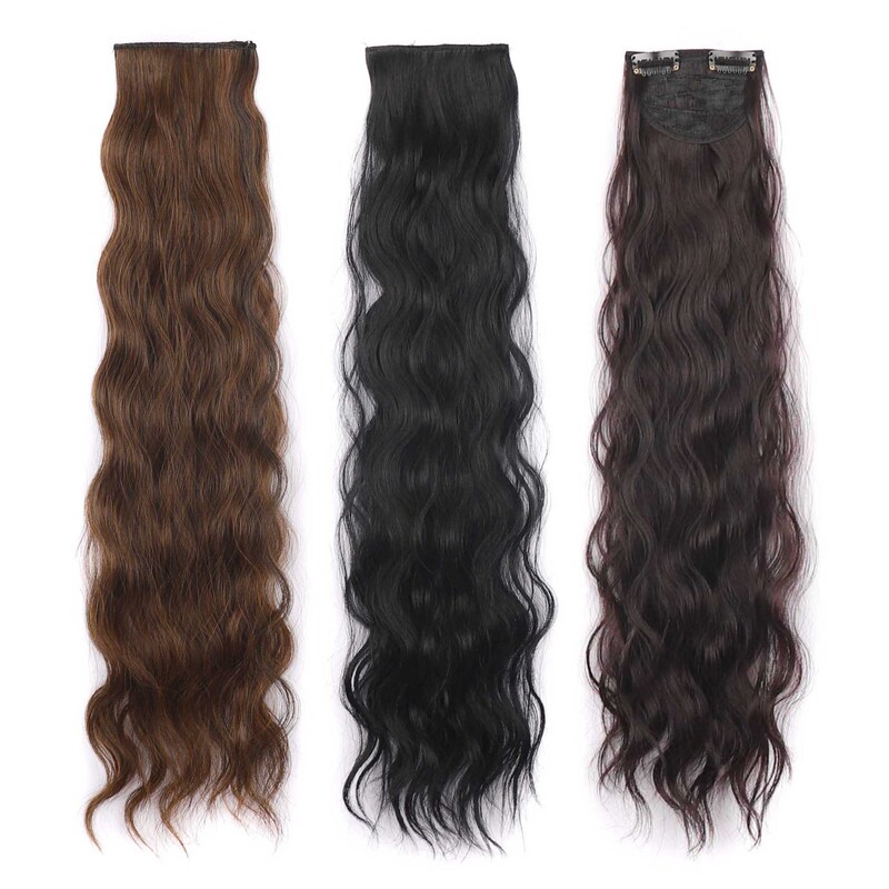 Wig Women's Fluffy Three-piece 2-card Wig Piece Lightweight Egg Roll Water Ripple Hair-adding Piece Simulation Chemical Fiber Hair-fixing Wig Women's Fluffy Three-piece 2-card Wig Piece Lightweight Egg Roll Water Ripple Hair-adding Piece Simulation Chemical Fiber Hair-fixing