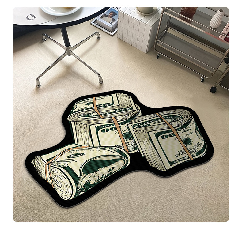 Dollar Banknote Cross-border Door Mat Factory Wholesale Amazon Entrance Floor Mat Decorative Door Wear Mat