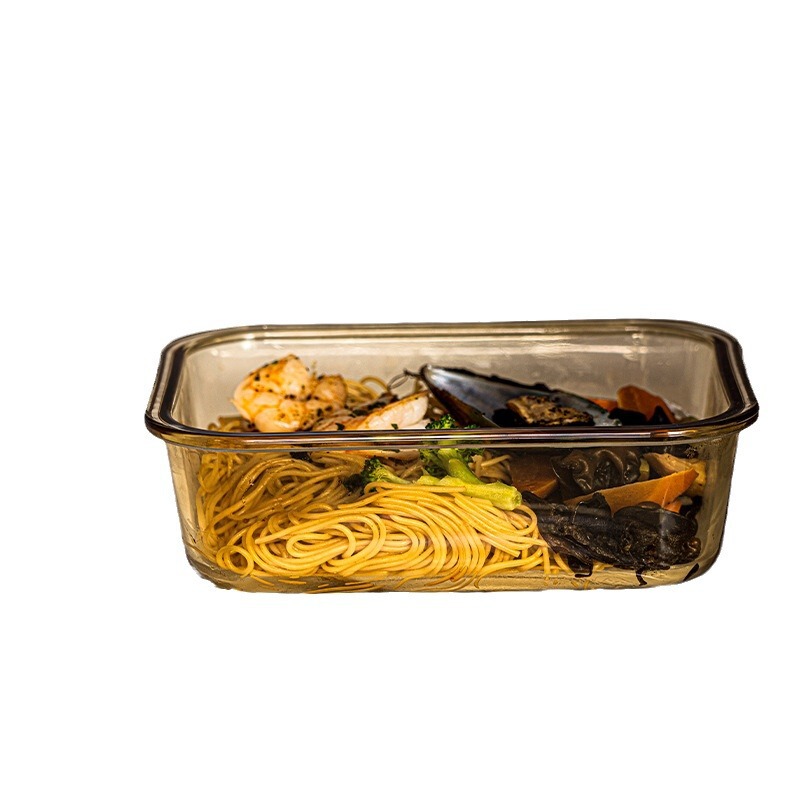 タッパー電子レンジ加熱食品級冷蔵庫密封サラリーマン専用弁当箱ガラス弁当弁当箱|undefined