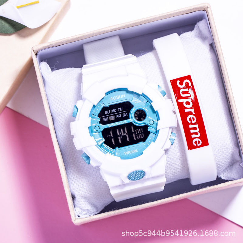 Fábrica al por mayor multifuncional coreano luminoso reloj despertador deportivo reloj electrónico para estudiantes de primaria y secundaria hombres adultos y mujeres reloj de moda