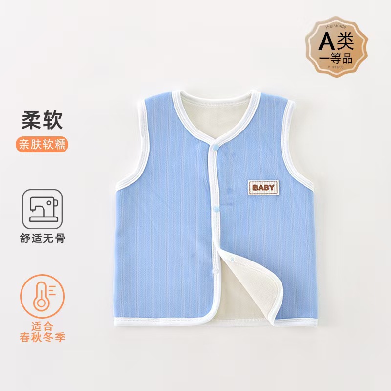 Otoño y invierno nuevo chaleco de terciopelo de gato caliente chaleco de terciopelo para niños y niñas, bebés de doble capa de terciopelo cardigan interior y exterior
