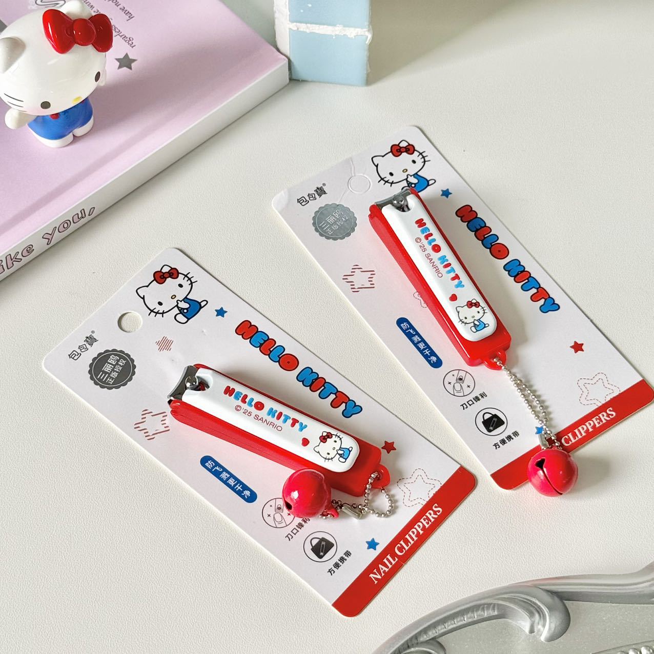 Hello Kitty Nail Clipper Cartoon Toenail Clipper Small Portable Anti-Splash Hello Kitty Nail Clipper