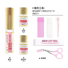 艾可熙兒ICONSIGN跨境熱銷燙眉毛套裝角蛋白翹睫術定型眉毛燙批發