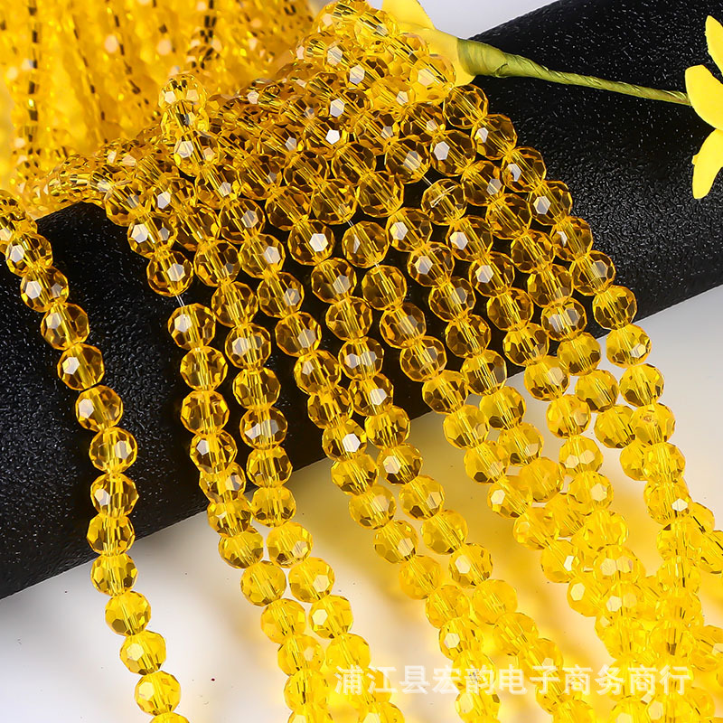 Un lote de 32 lados cuentas de tierra de cristal de color cuentas de fútbol de equipaje accesorios de ropa de bricolaje accesorios de joyería