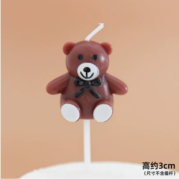 Корейская сеть Red ins Wind Bear Торт с днем рождения украшение Свечи Корейские Rins Медведь свечи торт украшение